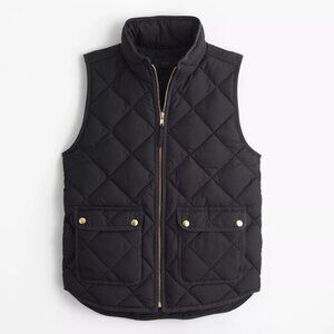 JCrew Black Excursion Quilted Vest